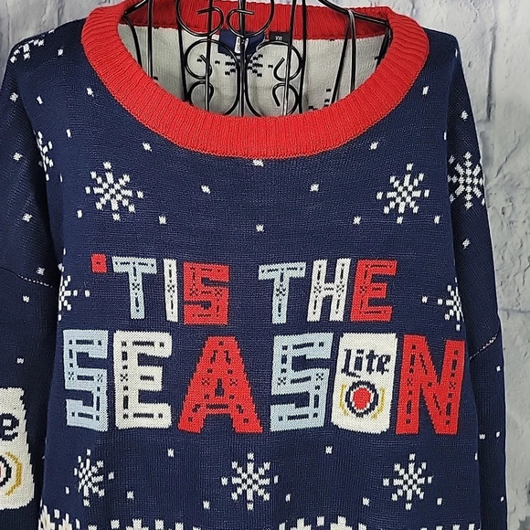 MILLER BREWING COMPANY Men's Christmas Sweater Size XXL - Picture 2 of 8